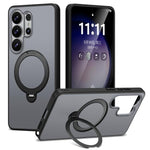 Custodia per telefono antiurto magnetica in TPU + PC con supporto girevole., For Galaxy S26+ 5G, For Galaxy S26 Ultra 5G, For Galaxy S26 5G, For Galaxy S24 5G / S25 5G