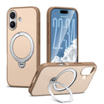 Custodia per telefono antiurto magnetica in TPU + PC con supporto girevole., For iPhone 17 Pro Max, For iPhone 17 Pro, For iPhone 17, For iPhone 16 Pro Max