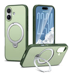 Custodia per telefono antiurto magnetica in TPU + PC con supporto girevole., For iPhone 17 Pro Max, For iPhone 17 Pro, For iPhone 17, For iPhone 16 Pro Max