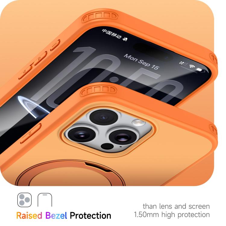 Custodia per telefono antiurto magnetica in TPU + PC con supporto girevole., For iPhone 16 Pro, For iPhone 15 Pro Max, For iPhone 15 Pro, For iPhone 14 Pro