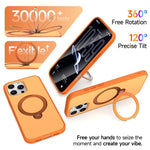 Custodia per telefono antiurto magnetica in TPU + PC con supporto girevole., For iPhone 16 Pro, For iPhone 15 Pro Max, For iPhone 15 Pro, For iPhone 14 Pro