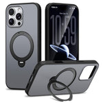 Custodia per telefono antiurto magnetica in TPU + PC con supporto girevole., For iPhone 16 Pro, For iPhone 15 Pro Max, For iPhone 15 Pro, For iPhone 14 Pro