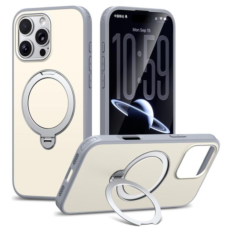 Custodia per telefono antiurto magnetica in TPU + PC con supporto girevole., For iPhone 16 Pro, For iPhone 15 Pro Max, For iPhone 15 Pro, For iPhone 14 Pro