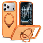 Custodia per telefono antiurto magnetica in TPU + PC con supporto girevole., For iPhone 17 Pro Max, For iPhone 17 Pro, For iPhone 17, For iPhone 16 Pro Max