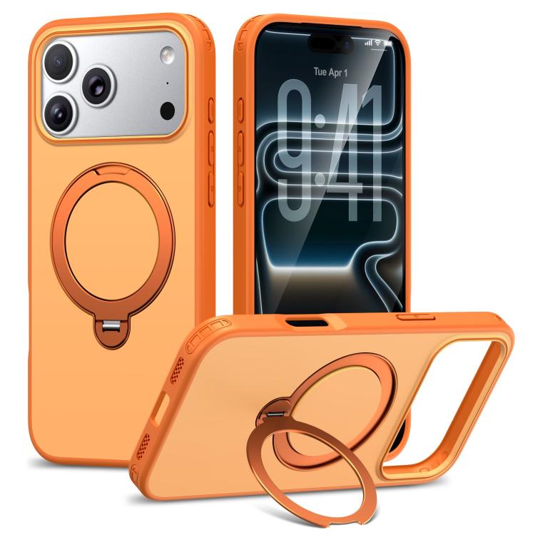 Custodia per telefono antiurto magnetica in TPU + PC con supporto girevole., For iPhone 17 Pro Max, For iPhone 17 Pro, For iPhone 17, For iPhone 16 Pro Max