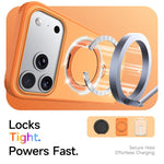 Custodia per telefono antiurto magnetica in TPU + PC con supporto girevole., For iPhone 17 Pro Max, For iPhone 17 Pro, For iPhone 17, For iPhone 16 Pro Max