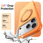 Custodia per telefono antiurto magnetica in TPU + PC con supporto girevole., For iPhone 17 Pro Max, For iPhone 17 Pro, For iPhone 17, For iPhone 16 Pro Max