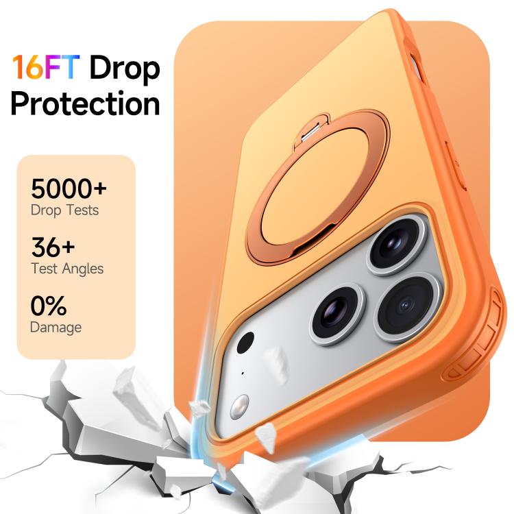 Custodia per telefono antiurto magnetica in TPU + PC con supporto girevole., For iPhone 17 Pro Max, For iPhone 17 Pro, For iPhone 17, For iPhone 16 Pro Max