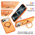 Custodia per telefono antiurto magnetica in TPU + PC con supporto girevole., For iPhone 17 Pro Max, For iPhone 17 Pro, For iPhone 17, For iPhone 16 Pro Max