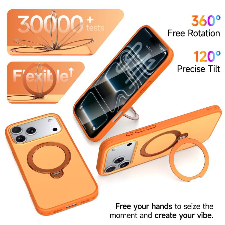 Custodia per telefono antiurto magnetica in TPU + PC con supporto girevole., For iPhone 17 Pro Max, For iPhone 17 Pro, For iPhone 17, For iPhone 16 Pro Max