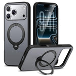 Custodia per telefono antiurto magnetica in TPU + PC con supporto girevole., For iPhone 17 Pro Max, For iPhone 17 Pro, For iPhone 17, For iPhone 16 Pro Max