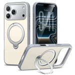 Custodia per telefono antiurto magnetica in TPU + PC con supporto girevole., For iPhone 17 Pro Max, For iPhone 17 Pro, For iPhone 17, For iPhone 16 Pro Max