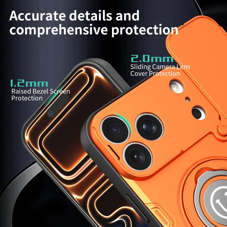 Custodia magnetica per telefono con supporto scorrevole per fotocamera., For iPhone 17 Pro Max, For iPhone 17 Pro, For iPhone 17, For iPhone 16 Pro Max