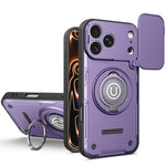 Custodia magnetica per telefono con supporto scorrevole per fotocamera., For iPhone 17 Pro Max, For iPhone 17 Pro, For iPhone 17, For iPhone 16 Pro Max