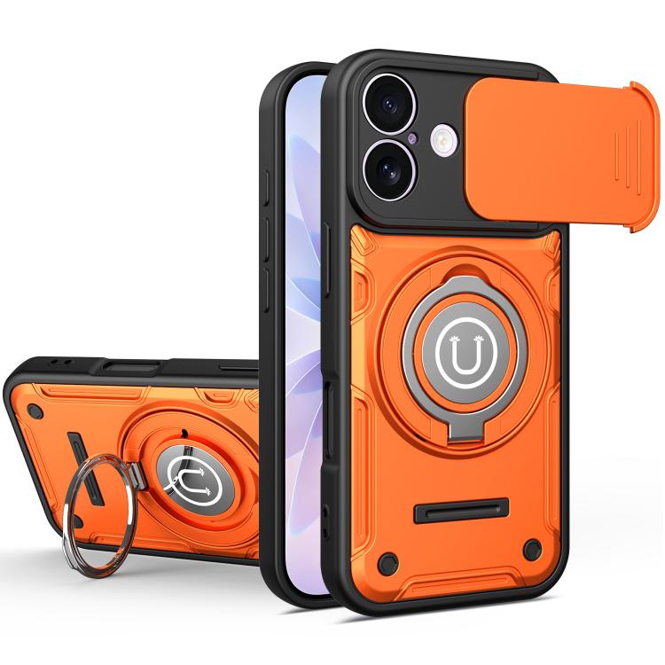 Custodia magnetica per telefono con supporto scorrevole per fotocamera., For iPhone 17 Pro Max, For iPhone 17 Pro, For iPhone 17, For iPhone 16 Pro Max
