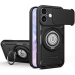 Custodia magnetica per telefono con supporto scorrevole per fotocamera., For iPhone 17 Pro Max, For iPhone 17 Pro, For iPhone 17, For iPhone 16 Pro Max