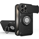 Custodia magnetica per telefono con supporto scorrevole per fotocamera., For iPhone 16 Pro, For iPhone 15 Pro Max, For iPhone 15 Pro, For iPhone 15