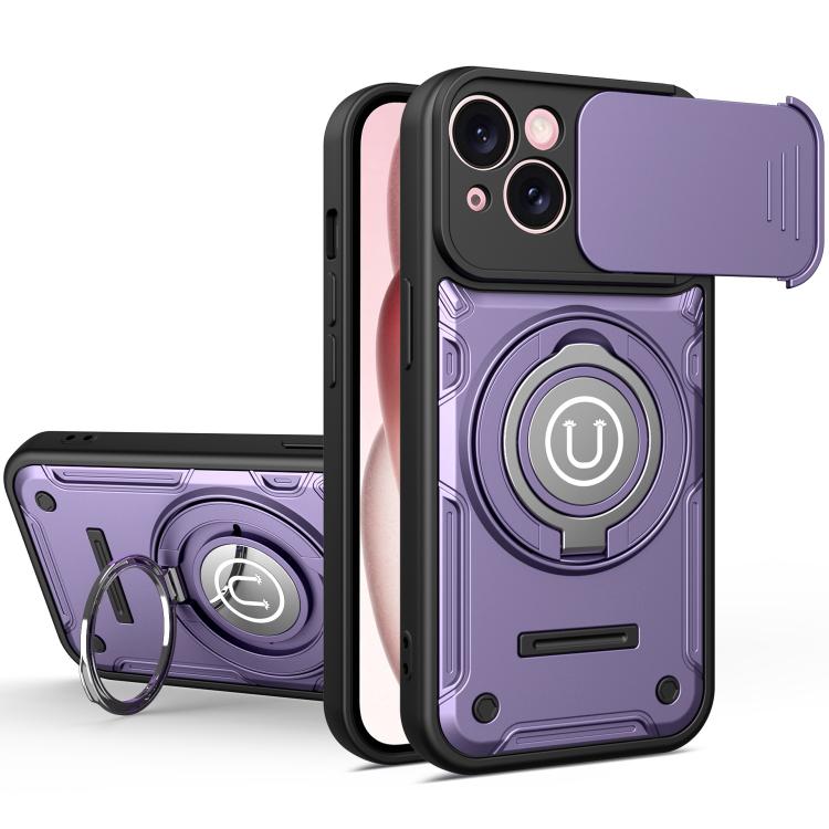Custodia magnetica per telefono con supporto scorrevole per fotocamera., For iPhone 16 Pro, For iPhone 15 Pro Max, For iPhone 15 Pro, For iPhone 15