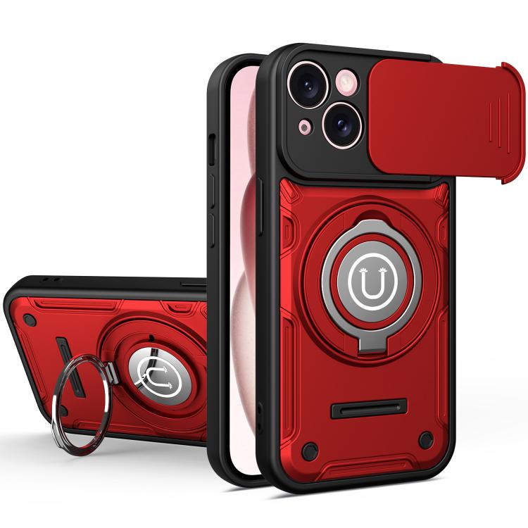 Custodia magnetica per telefono con supporto scorrevole per fotocamera., For iPhone 16 Pro, For iPhone 15 Pro Max, For iPhone 15 Pro, For iPhone 15