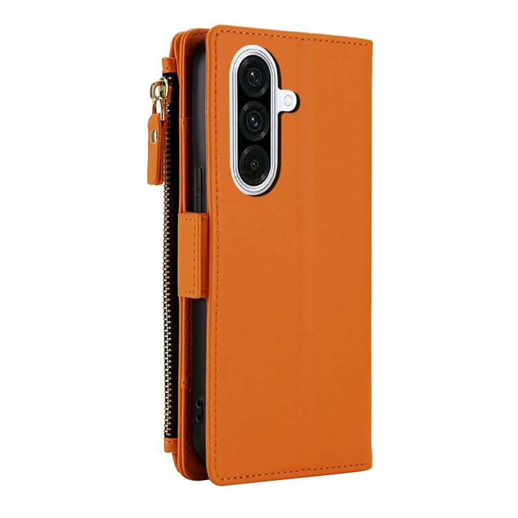 Borsa a tracolla con cerniera e 9 scomparti per carte di credito, custodia per telefono in pelle vegana., For Galaxy A36 / A37 / A56 5G