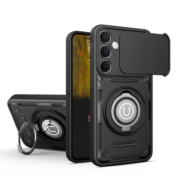 Custodia magnetica per telefono con supporto scorrevole per fotocamera., For Galaxy A27 5G, For Galaxy A26 5G / A17 5G, For Galaxy A55 5G