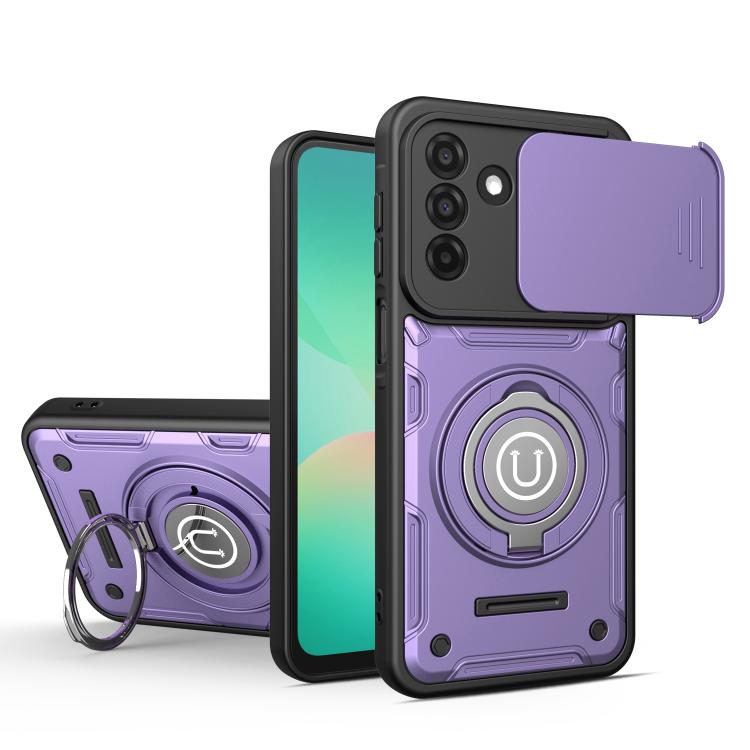 Custodia magnetica per telefono con supporto scorrevole per fotocamera., For Galaxy A27 5G, For Galaxy A26 5G / A17 5G, For Galaxy A55 5G