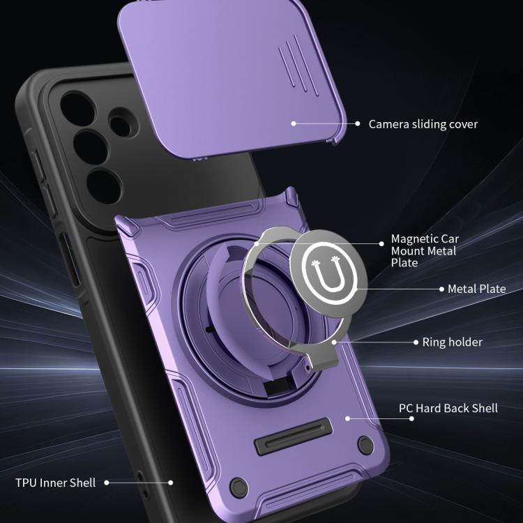 Custodia magnetica per telefono con supporto scorrevole per fotocamera., For Galaxy A27 5G, For Galaxy A26 5G / A17 5G, For Galaxy A55 5G