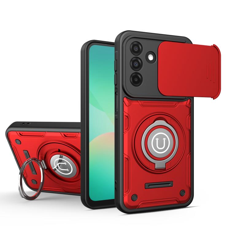 Custodia magnetica per telefono con supporto scorrevole per fotocamera., For Galaxy A27 5G, For Galaxy A26 5G / A17 5G, For Galaxy A55 5G