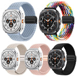 Confezione da 5 cinturini per orologio xDfind con fibbia magnetica e passante in nylon intrecciato., For Galaxy Watch8 / 8 Classic