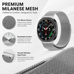 Confezione da 5 cinturini magnetici in metallo Milanese xDfind per orologio, For Galaxy Watch8 / 8 Classic