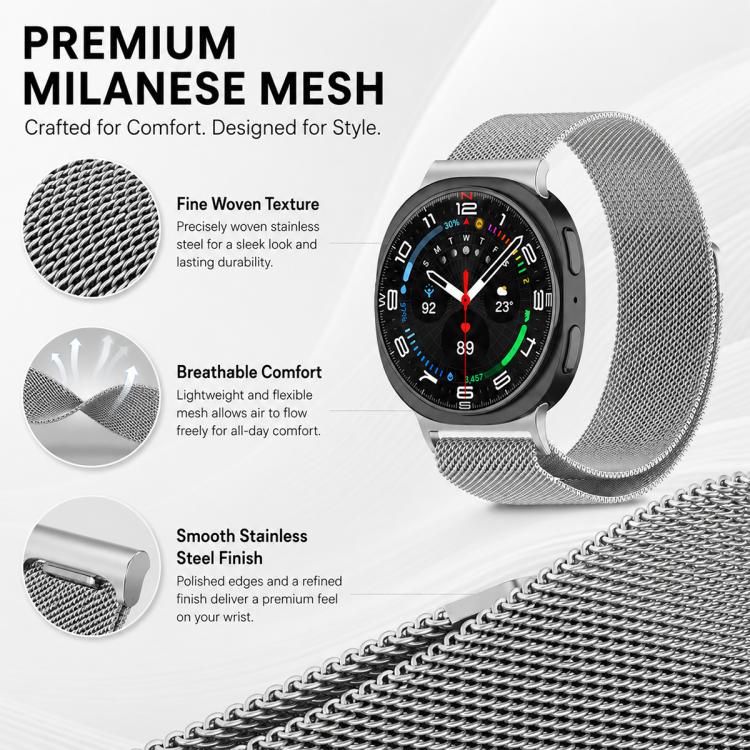 Confezione da 5 cinturini magnetici in metallo Milanese xDfind per orologio, For Galaxy Watch8 / 8 Classic