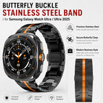 Confezione da 5 cinturini per orologio in acciaio inossidabile con fibbia a farfalla xDfin, For Galaxy Watch Ultra / Ultra 2025, For Galaxy Watch8 / 8 Classic