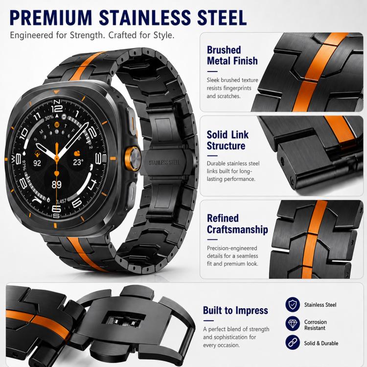 Confezione da 5 cinturini per orologio in acciaio inossidabile con fibbia a farfalla xDfin, For Galaxy Watch Ultra / Ultra 2025, For Galaxy Watch8 / 8 Classic