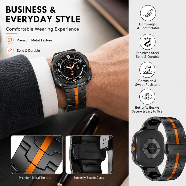Confezione da 5 cinturini per orologio in acciaio inossidabile con fibbia a farfalla xDfin, For Galaxy Watch Ultra / Ultra 2025, For Galaxy Watch8 / 8 Classic