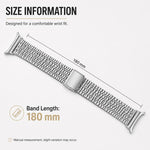 Confezione da 5 cinturini per orologio in acciaio inossidabile con fibbia a sette perline xDfind, For Galaxy Watch8 / 8 Classic