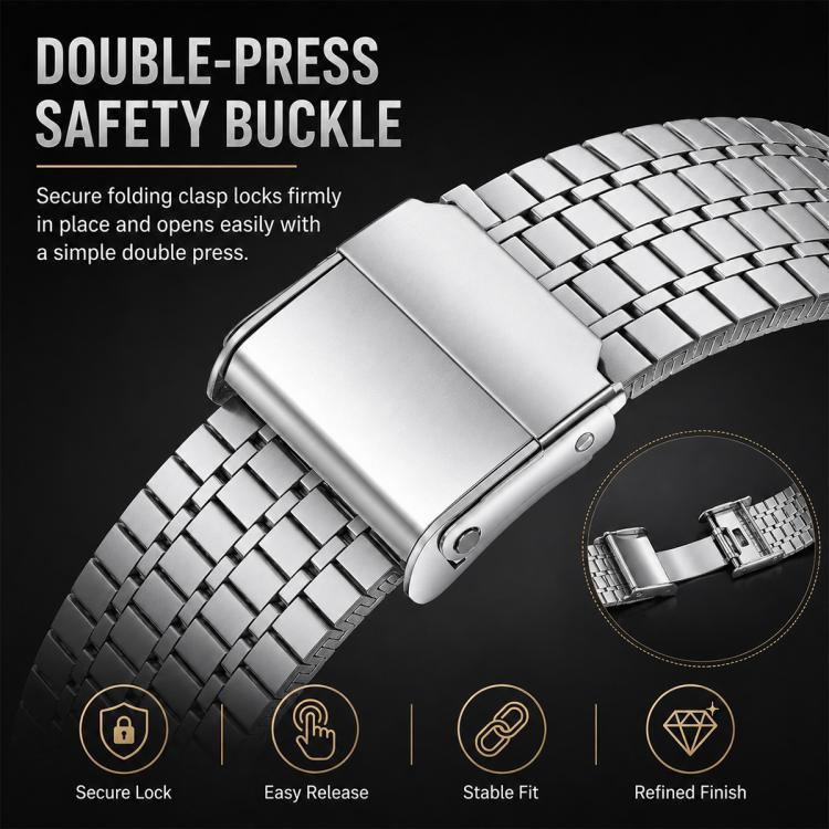 Confezione da 5 cinturini per orologio in acciaio inossidabile con fibbia a sette perline xDfind, For Galaxy Watch8 / 8 Classic