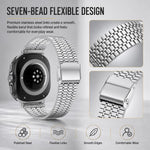 Confezione da 5 cinturini per orologio in acciaio inossidabile con fibbia a sette perline xDfind, For Galaxy Watch8 / 8 Classic