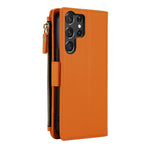 Borsa a tracolla con cerniera e 9 scomparti per carte di credito, custodia per telefono in pelle vegana., For Galaxy S26 Ultra 5G, For Galaxy S25 Ultra 5G, For Galaxy S24 Ultra 5G