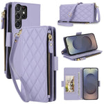 Borsa a tracolla con cerniera e 9 scomparti per carte di credito, custodia per telefono in pelle vegana., For Galaxy S26 Ultra 5G, For Galaxy S25 Ultra 5G, For Galaxy S24 Ultra 5G