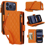 Borsa a tracolla con cerniera e 9 scomparti per carte di credito, custodia per telefono in pelle vegana., For iPhone 17 Pro Max, For iPhone 17 Pro, For iPhone 16 Pro Max