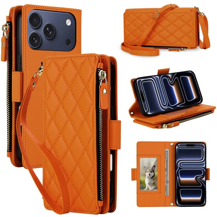 Borsa a tracolla con cerniera e 9 scomparti per carte di credito, custodia per telefono in pelle vegana., For iPhone 17 Pro Max, For iPhone 17 Pro, For iPhone 16 Pro Max
