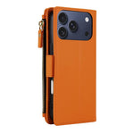 Borsa a tracolla con cerniera e 9 scomparti per carte di credito, custodia per telefono in pelle vegana., For iPhone 17 Pro Max, For iPhone 17 Pro, For iPhone 16 Pro Max