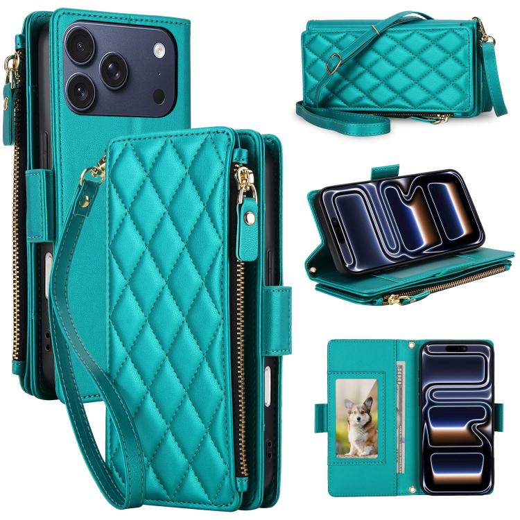 Borsa a tracolla con cerniera e 9 scomparti per carte di credito, custodia per telefono in pelle vegana., For iPhone 17 Pro Max, For iPhone 17 Pro, For iPhone 16 Pro Max