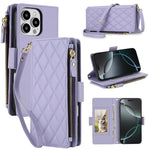 Borsa a tracolla con cerniera e 9 scomparti per carte di credito, custodia per telefono in pelle vegana., For iPhone 16 Pro, For iPhone 15 Pro Max, For iPhone 15 Pro