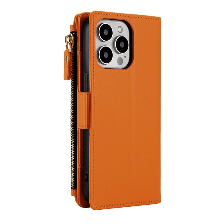 Borsa a tracolla con cerniera e 9 scomparti per carte di credito, custodia per telefono in pelle vegana., For iPhone 14 Pro, For iPhone 14 Pro Max, For iPhone 13 Pro Max