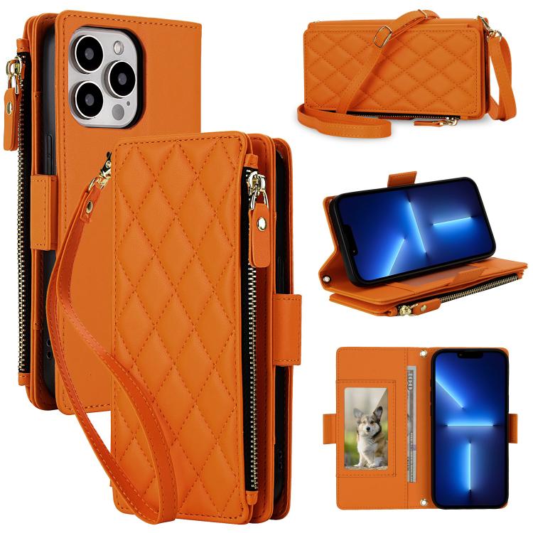 Borsa a tracolla con cerniera e 9 scomparti per carte di credito, custodia per telefono in pelle vegana., For iPhone 14 Pro, For iPhone 14 Pro Max, For iPhone 13 Pro Max
