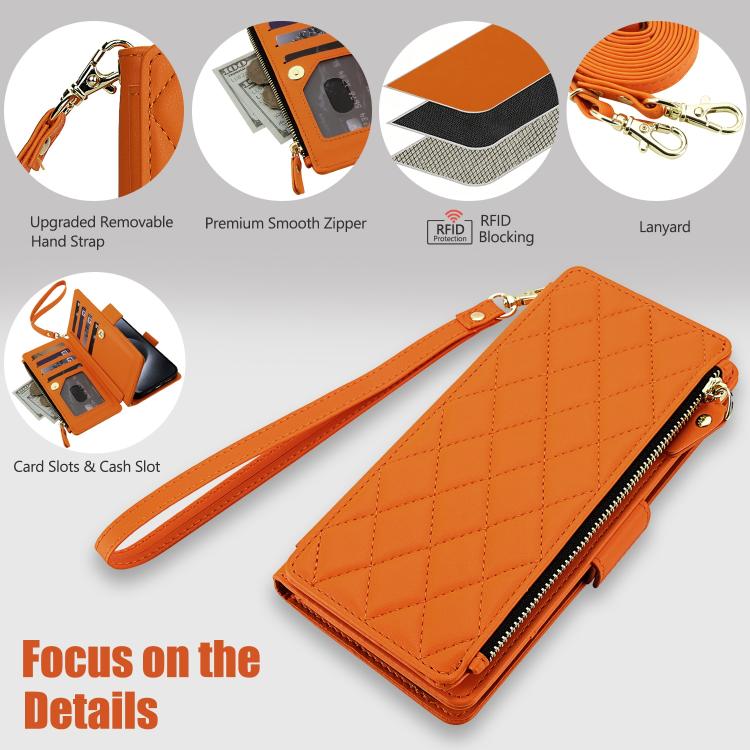 Borsa a tracolla con cerniera e 9 scomparti per carte di credito, custodia per telefono in pelle vegana., For iPhone 13 Pro, For iPhone 12 Pro Max