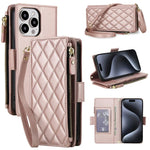 Borsa a tracolla con cerniera e 9 scomparti per carte di credito, custodia per telefono in pelle vegana., For iPhone 13 Pro, For iPhone 12 Pro Max