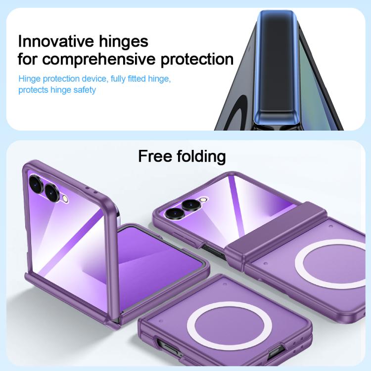 Custodia magnetica integrata con finitura opaca effetto pelle., For Galaxy Z Flip7 5G