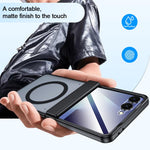 Custodia magnetica integrata con finitura opaca effetto pelle., For Galaxy Z Flip7 5G